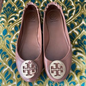 Tan Tory Burch Flats